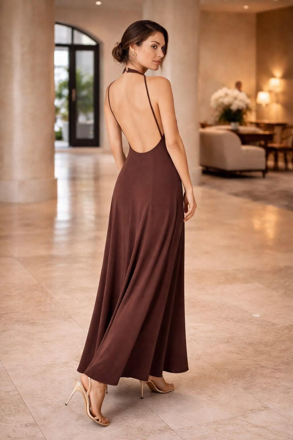 Robe longue RHODA au tombé fluide